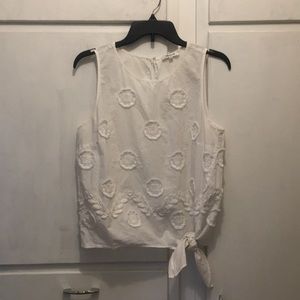 White Madewell linen top